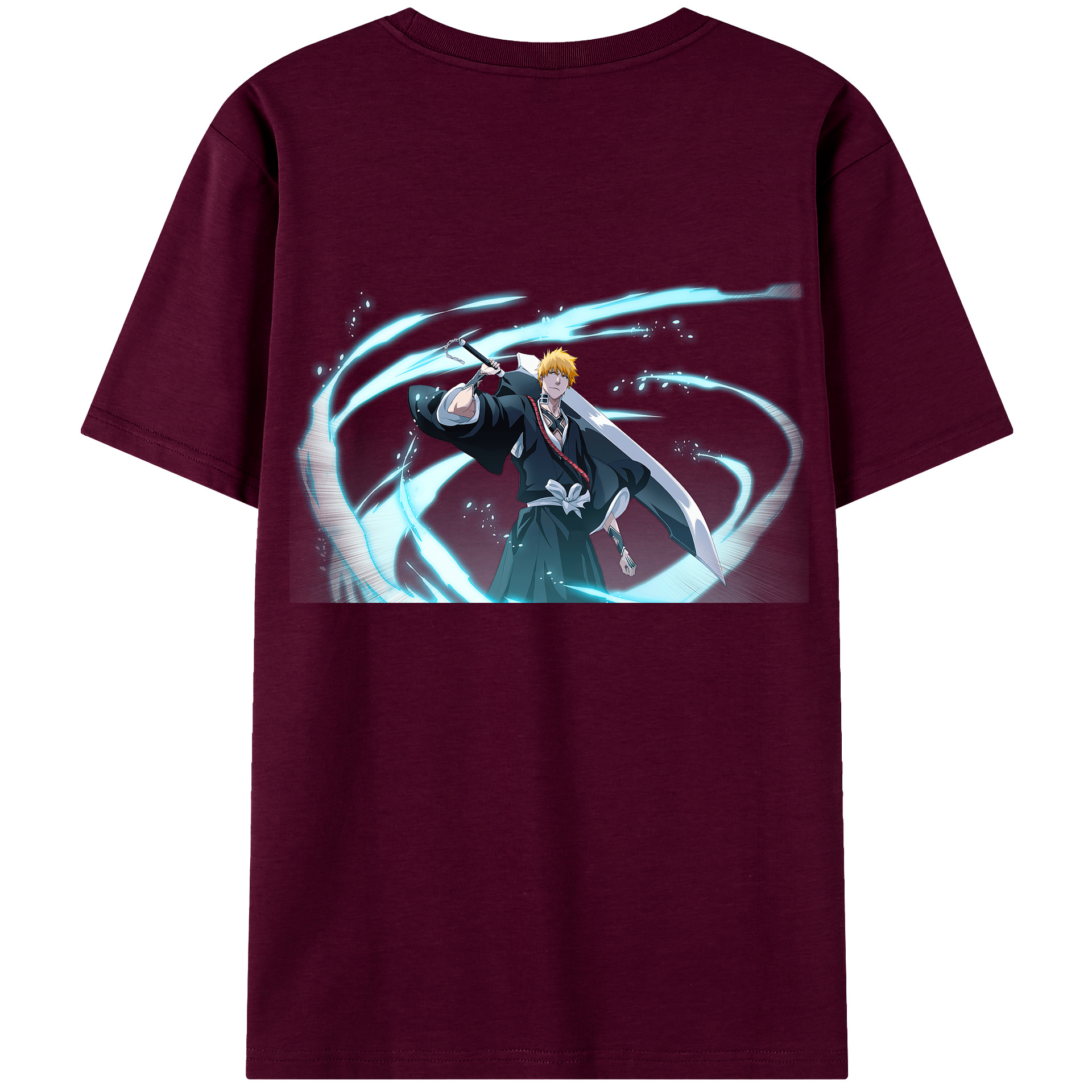 （画像用） ブリーチ 黒崎一護（くろさき いちご）BLEACH Kurosaki Ichigo レディース半袖Tシャツ(バックプリント)